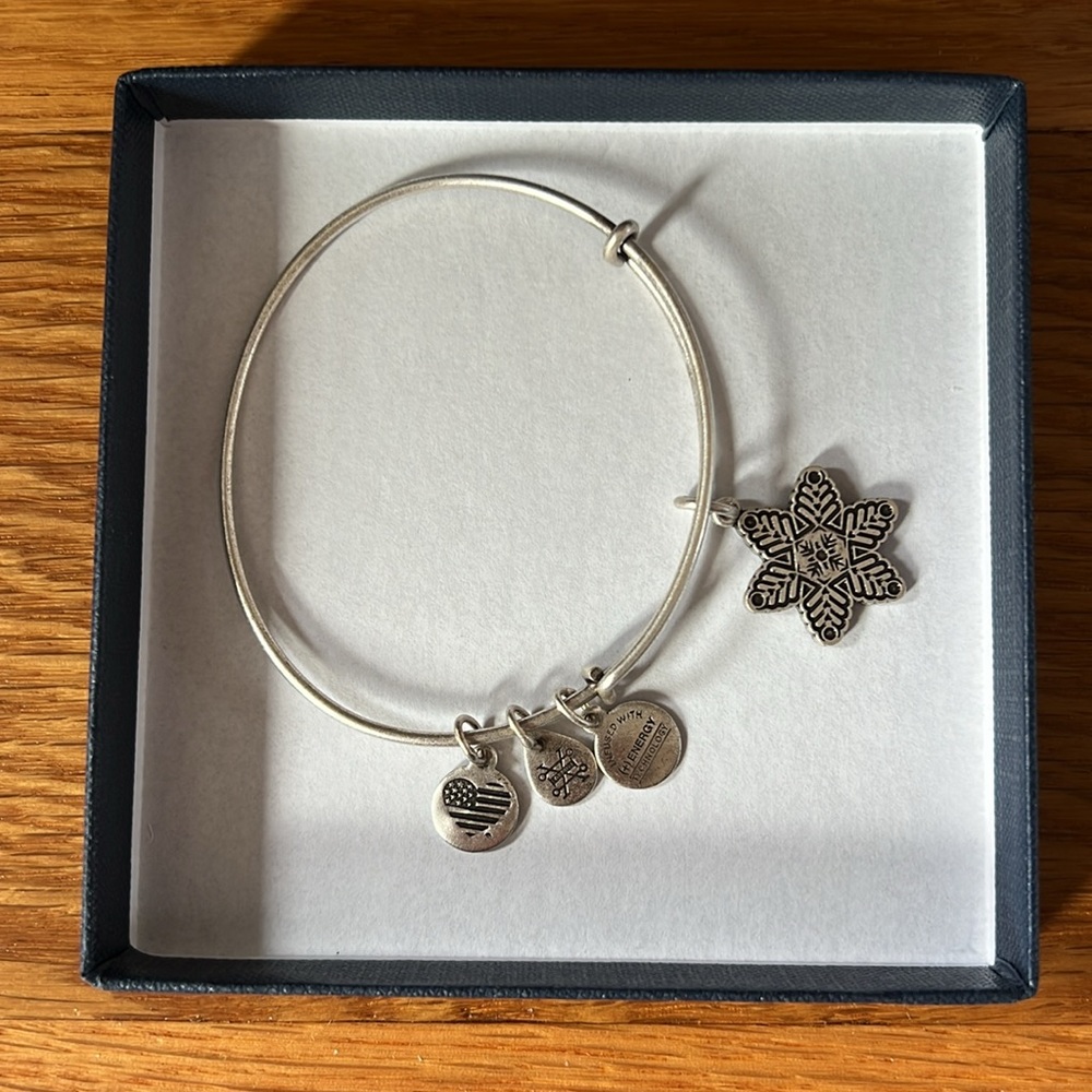 Alex + Ani Silver Charm Bracelet- Aurora Blaze Charm- New, Never Worn